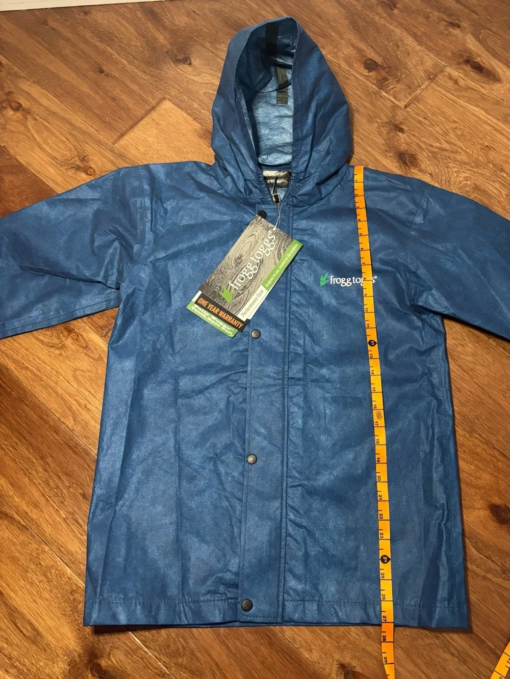 NEW Frog Toggs Polly Woggs 2-Piece Rain Jacket Suit Youth Large Blue/Black